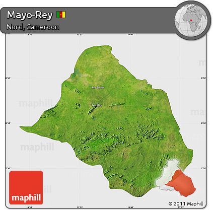 Satellite Map of Mayo-Rey, single color outside