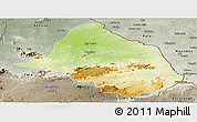 Physical Panoramic Map of Mayo-Rey, semi-desaturated
