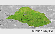 Satellite Panoramic Map of Mayo-Rey, lighten, desaturated