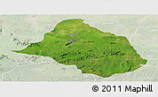 Satellite Panoramic Map of Mayo-Rey, lighten