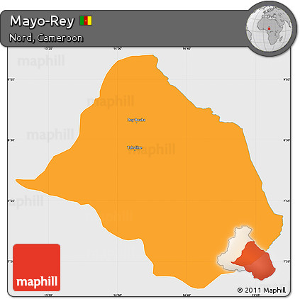 Political Simple Map of Mayo-Rey, single color outside