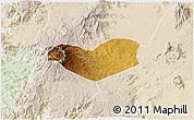 Physical 3D Map of Bamboutos, lighten