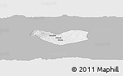 Gray Panoramic Map of Bamboutos, single color outside