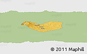 Savanna Style Panoramic Map of Bamboutos, single color outside