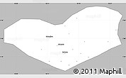 Gray Simple Map of Bamboutos, single color outside