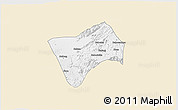 Classic Style 3D Map of Haut-Nkam, single color outside