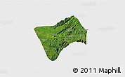Satellite 3D Map of Haut-Nkam, single color outside
