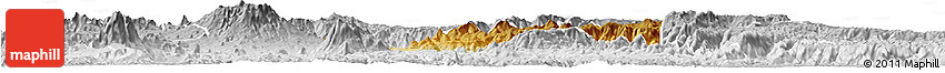 Physical Horizon Map of Haut-Nkam, lighten, desaturated