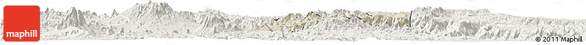 Shaded Relief Horizon Map of Haut-Nkam, lighten