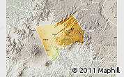 Physical Map of Haut-Nkam, lighten, semi-desaturated