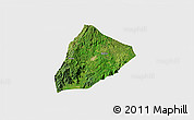 Satellite 3D Map of Menoua, single color outside
