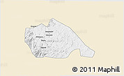 Classic Style 3D Map of Nde, single color outside