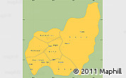 Savanna Style Simple Map of Ouest, single color outside