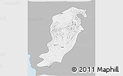 Gray 3D Map of Meme, single color outside
