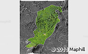 Satellite 3D Map of Meme, desaturated