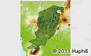 Satellite 3D Map of Meme, physical outside