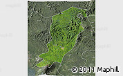 Satellite 3D Map of Meme, semi-desaturated