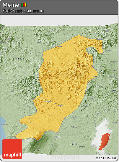Savanna Style 3D Map of Meme
