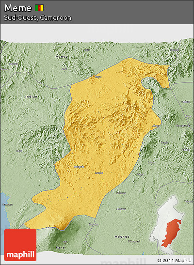 Savanna Style 3D Map of Meme