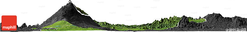 Satellite Horizon Map of Meme, darken, desaturated