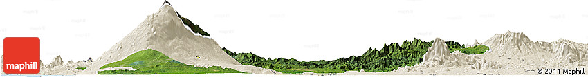 Satellite Horizon Map of Meme, shaded relief outside