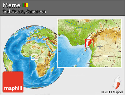 Physical Location Map of Meme, highlighted parent region