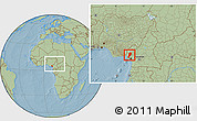 Savanna Style Location Map of Meme, within the entire country, hill shading