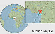 Savanna Style Location Map of Meme, hill shading