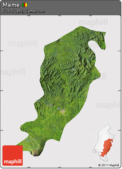 Satellite Map of Meme, cropped outside