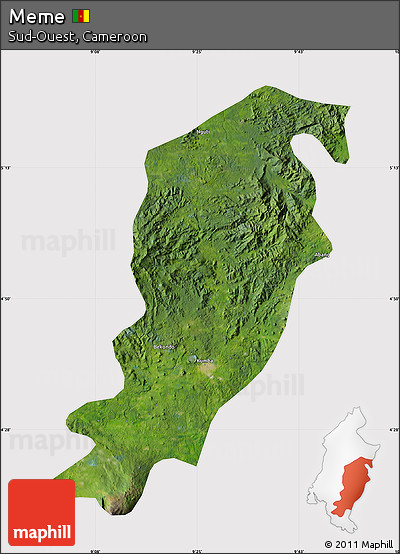 Satellite Map of Meme, cropped outside