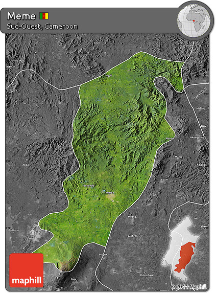 Satellite Map of Meme, desaturated