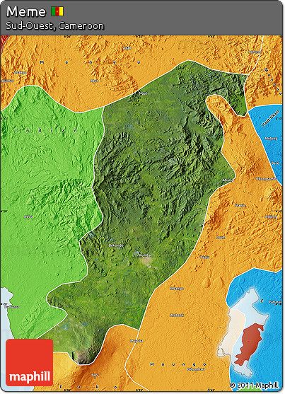 Satellite Map of Meme, political outside