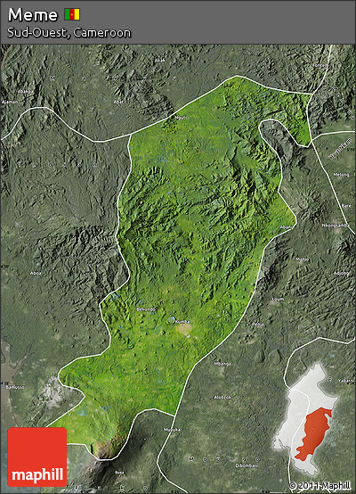 Satellite Map of Meme, semi-desaturated
