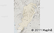 Shaded Relief Map of Meme, semi-desaturated
