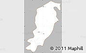Gray Simple Map of Meme, cropped outside
