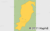 Savanna Style Simple Map of Meme, cropped outside