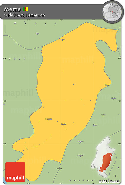 Savanna Style Simple Map of Meme