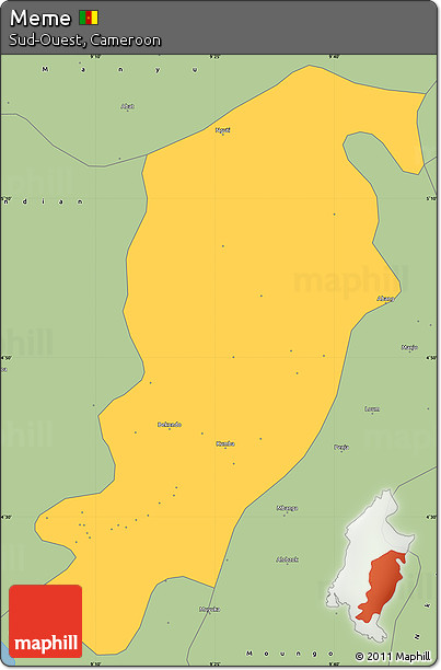 Savanna Style Simple Map of Meme