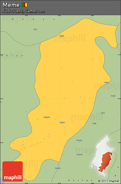 Savanna Style Simple Map of Meme