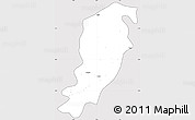 Silver Style Simple Map of Meme, cropped outside