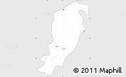 Silver Style Simple Map of Meme, single color outside