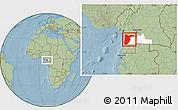 Savanna Style Location Map of Ocean, highlighted parent region, hill shading