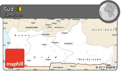 Classic Style Simple Map of Sud