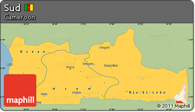 Savanna Style Simple Map of Sud, single color outside