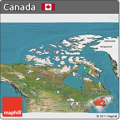 Satellite 3D Map of Canada