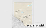 Shaded Relief 3D Map of Alberta, lighten, desaturated