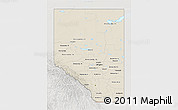 Shaded Relief 3D Map of Alberta, lighten, semi-desaturated