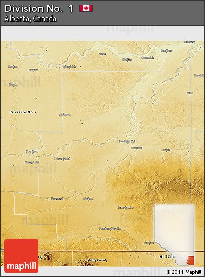 Physical 3D Map of Division No.  1
