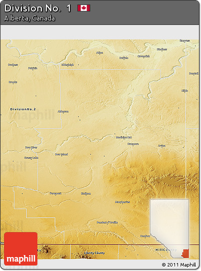 Physical 3D Map of Division No.  1