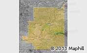 Satellite 3D Map of Division No.  1, desaturated